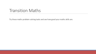 Transition Maths