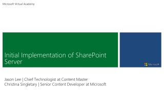 Initial Implementation of SharePoint Server