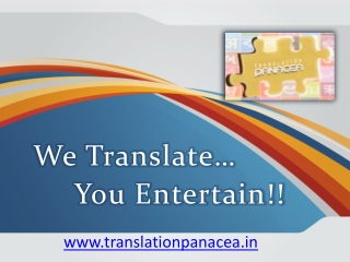 We Translate…