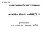 WYTRZYMALOSC MATERIAL W