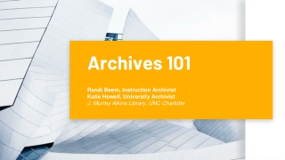 Archives 101