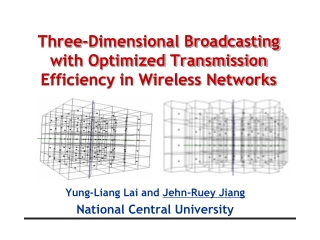 Three-Dimensional Broadcasting with Optimized Transmission Efficiency in Wireless Networks