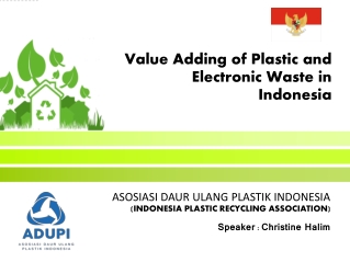 Value Adding of Plastic and Electronic Waste in Indonesia