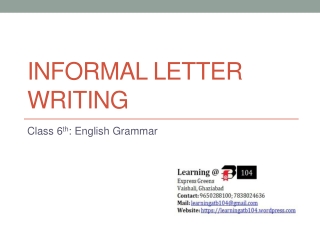 Informal Letter Writing