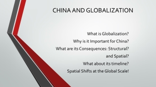 CHINA AND GLOBALIZATION