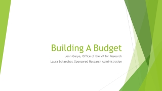 Building A Budget