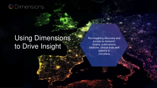 Using Dimensions to Drive Insight