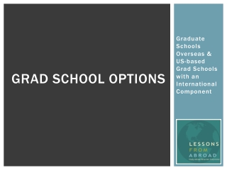 Grad school Options