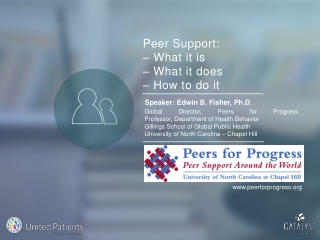 Peer Support: – What it is – What it does – How to do it