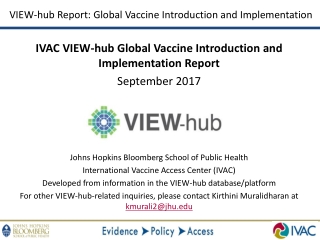 VIEW-hub Report: Global Vaccine Introduction and Implementation