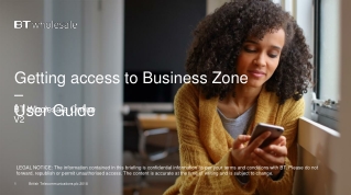 Getting access to Business Zone – User Guide