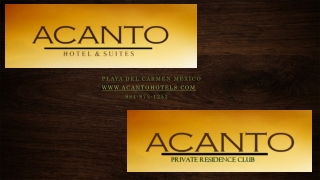 Playa del Carmen Mexico acantohotels 984-873-1252