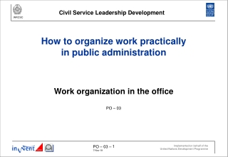 How to organize work practically in public administration