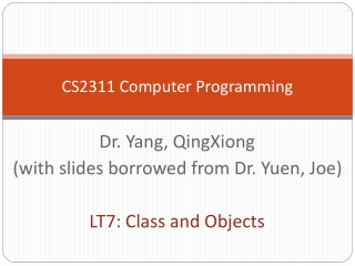 CS2311 Computer Programming