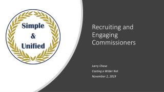 Recruiting and Engaging Commissioners