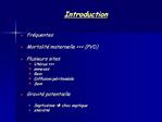 Pr sentation clinique des infections s v res du post-partum