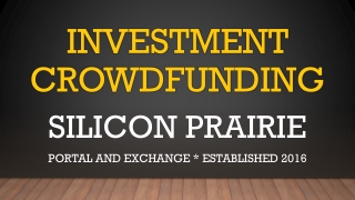 Investment Crowdfunding