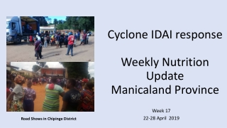 Cyclone IDAI response Weekly Nutrition Update Manicaland Province
