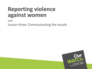 Reporting violence against women