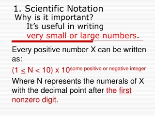 1. Scientific Notation