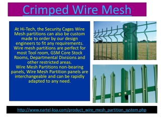 Best Crimped Wire Mesh Services in Saudi Arabia-Nartel-Ksa