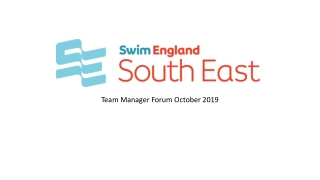 Team Manager Forum October 2019