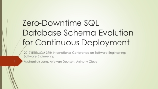 Zero-Downtime SQL Database Schema Evolution for Continuous Deployment