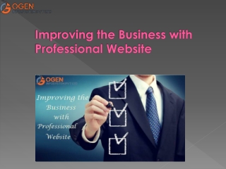 Improving the Business with Professional Website