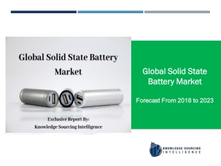 Solid State Battery Market Size 2019 – Industry Analysis, Segments, Key Players and Trends to 2023