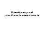 Potentiometry and potentiometric measurements