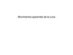 Movimientos aparentes de la Luna