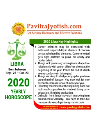 2020 Libra Yearly Horoscope