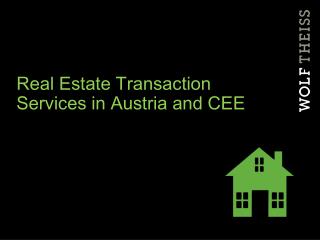 Real Estate Transaction Services in Austria and CEE