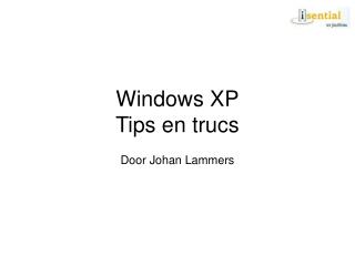 Windows XP Tips en trucs