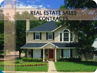 Real Estate sales contracts