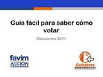 Gu a f cil para saber c mo votar