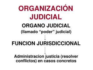 ORGANIZACIÓN JUDICIAL
