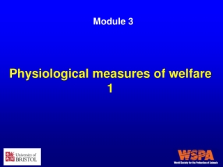 Physiological measures of welfare 1