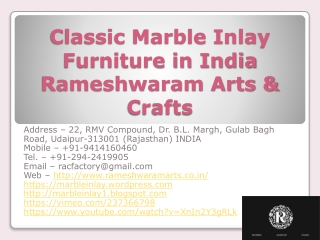 Classic Marble Inlay Furniture in India Rameshwaram Arts & Crafts