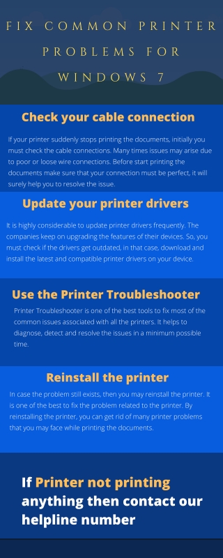 How to fix Common Printer Problems for Windows 7
