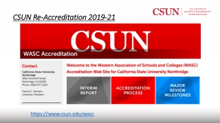 CSUN Re-Accreditation 2019-21