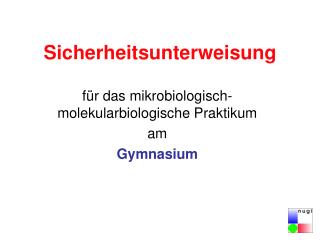 Sicherheitsunterweisung