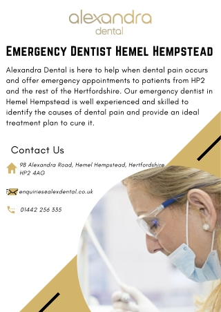 Emergency Dentist in Hemel Hempstead