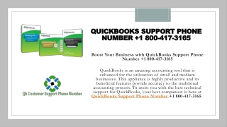 Boost Your Business with QuickBooks Support Phone Number 1 800-417-3165