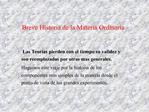 Breve Historia de la Materia Ordinaria