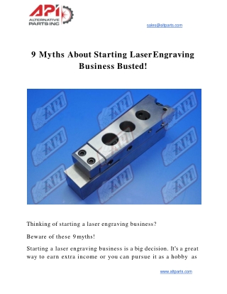 9 Myths About Starting Laser Engraving Business Busted!