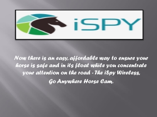 ISpy Wireless Horse Float Camera Set