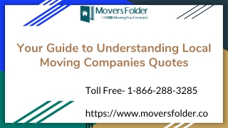 Your Guide to Understanding Local Moving Companies Quotes