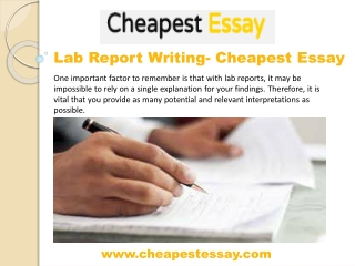 Write My Report | Lab Report Writing Service – Cheapest Essay