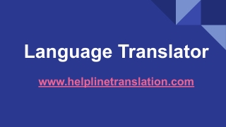 Language Translator